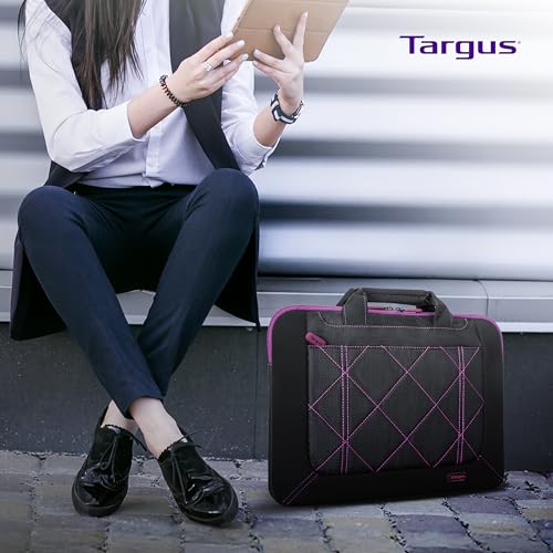 Targus 16-inch Pulse Laptop Sleeve - Black/Purple, Plush Interior