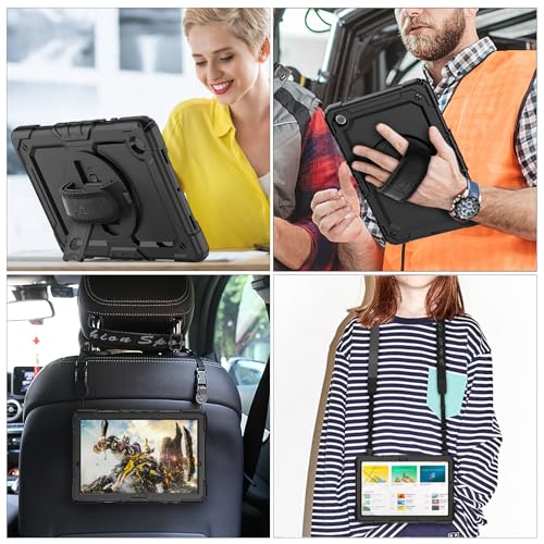 Seymac Full-Body Drop Protection Case for Samsung Galaxy Tab A9+ Plus, Black