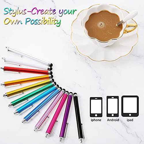 Multicolor 36-Piece Stylus Pen Set for Touchscreens and Tablets