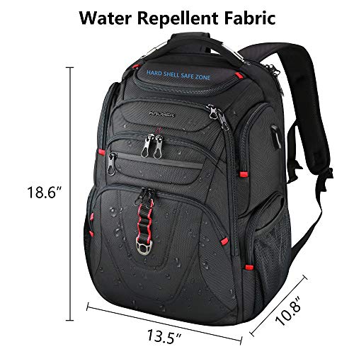 XL Travel Laptop Backpack with RFID Protection & USB Port