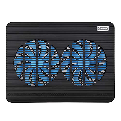 Black USB-Powered Laptop Cooling Pad with Dual Fans (N2)