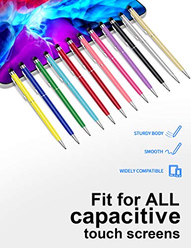 12-Pack innhom Stylus Pens for Touch Screens Compatible with iPad, iPhone, Samsung, Kindle-Black Ink