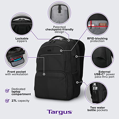 TSA-Friendly 15.6-Inch Laptop Backpack with RFID Protection